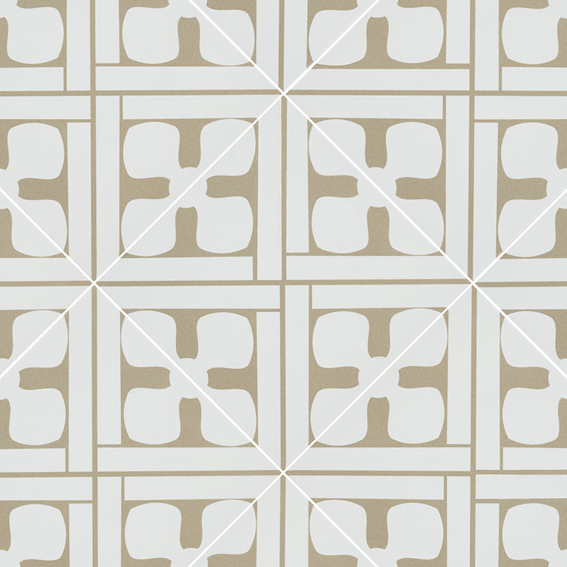 Avenue Geo Lattice Encaustic Porcelain Tile 8x8" - Tilevanity.com