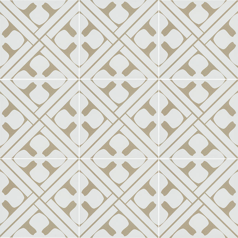 Avenue Geo Lattice Encaustic Porcelain Tile 8x8" - Tilevanity.com