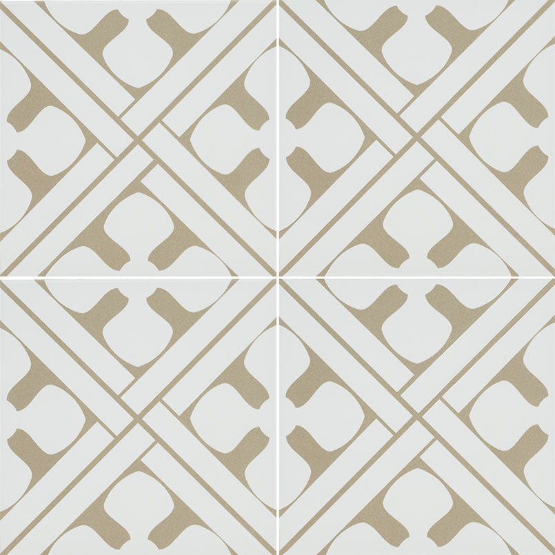 Avenue Geo Lattice Encaustic Porcelain Tile 8x8" - Tilevanity.com