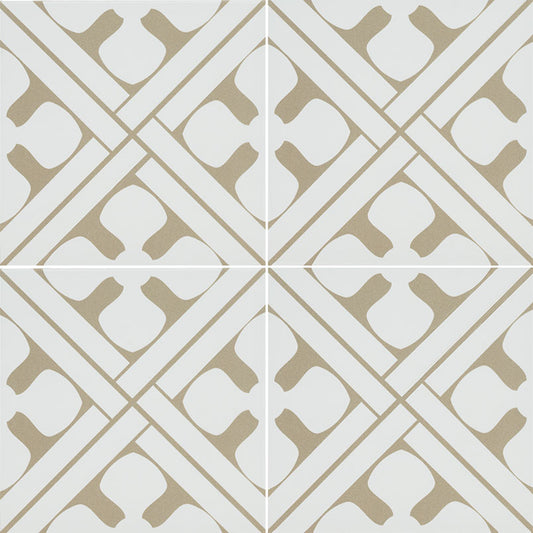 Avenue Geo Lattice Encaustic Porcelain Tile 8x8" - Tilevanity.com