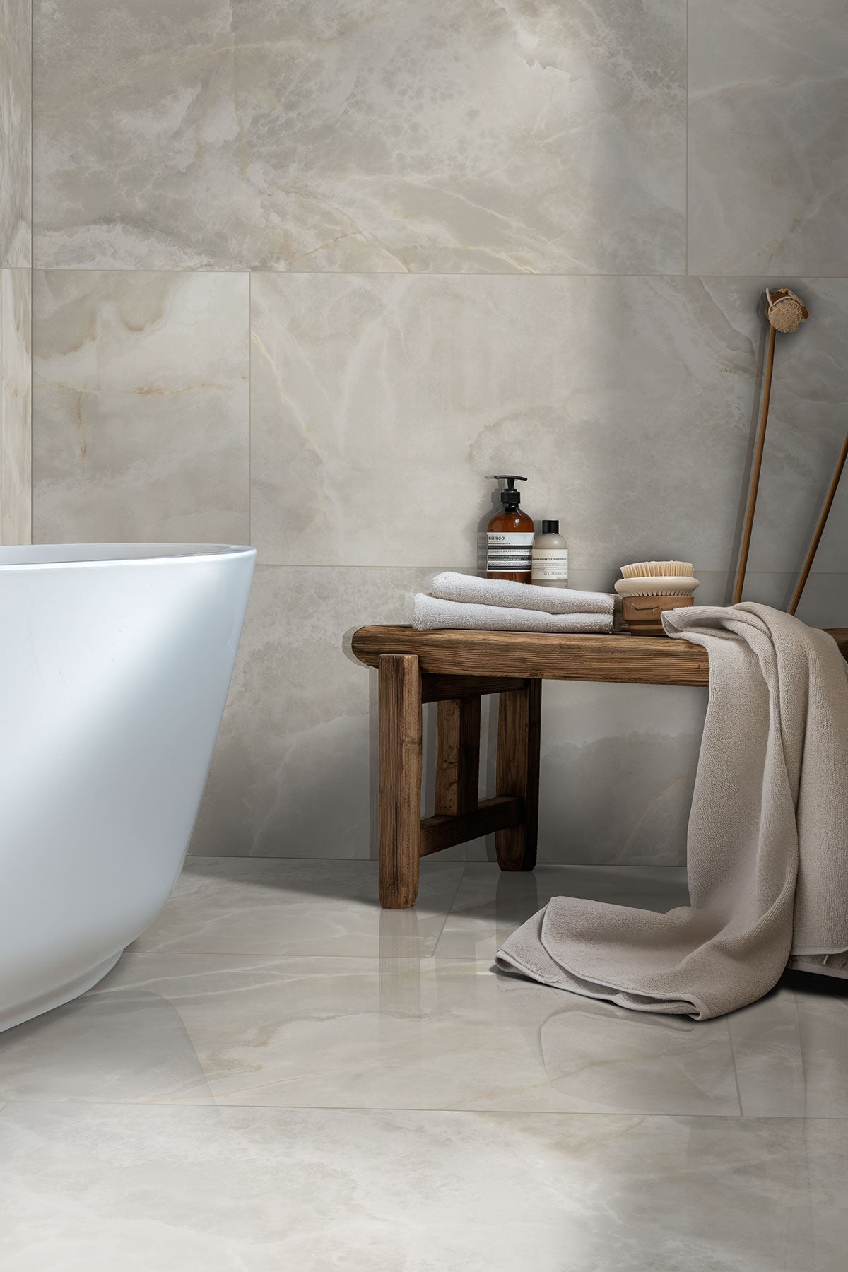 Exotic Beige Onyx Polished Porcelain Tile 24x48"