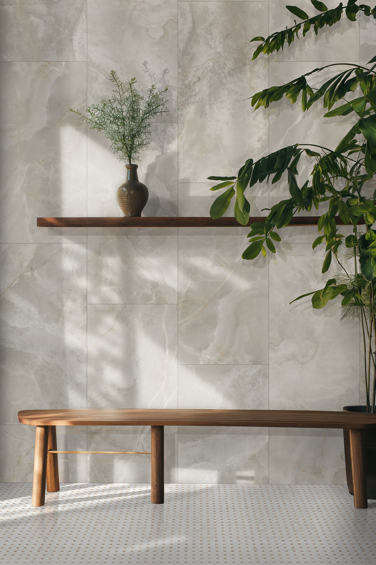 Exotic Beige Onyx Polished Porcelain Tile 24x48"