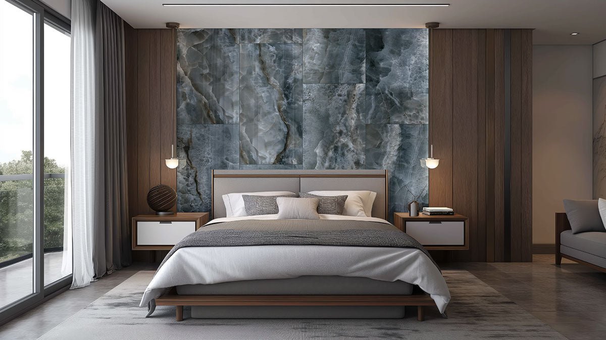 Exotic Dark Blue Onyx Porcelain Tile 24x48"