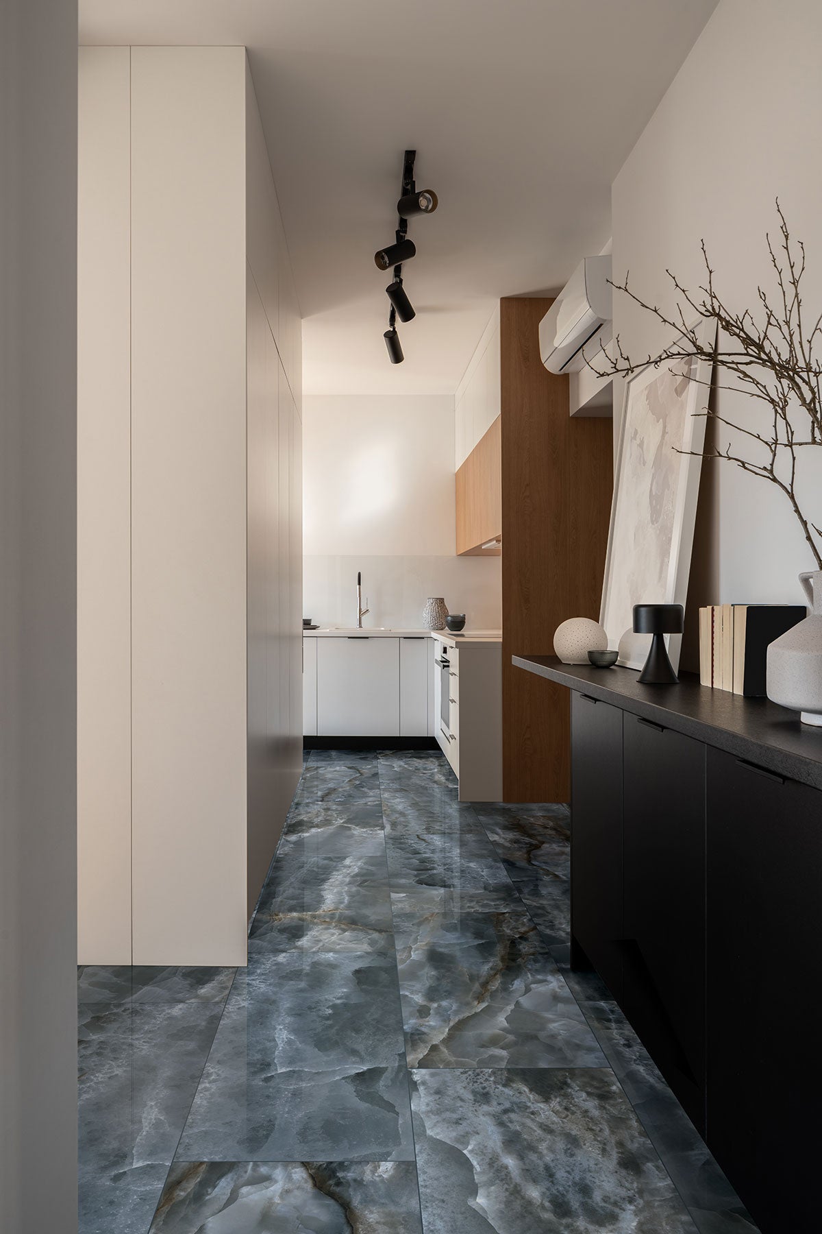 Exotic Dark Blue Onyx Porcelain Tile 24x48"