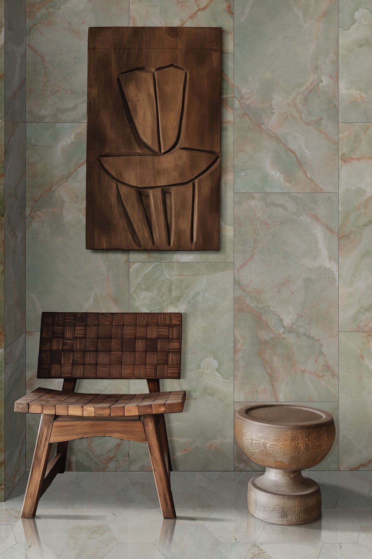 Exotic Verde Onyx Polished Porcelain Tile 24x48"