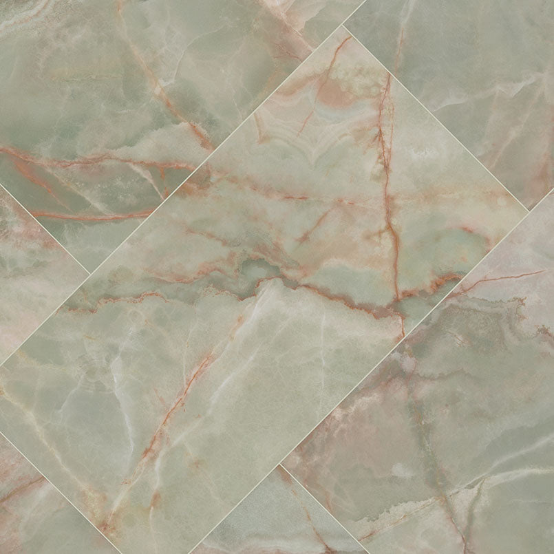 Exotic Verde Onyx Polished Porcelain Tile 24x48"