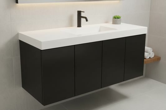 Eldrin 60" / 72"W Amish Made Floating Bathroom Vanity (base only)