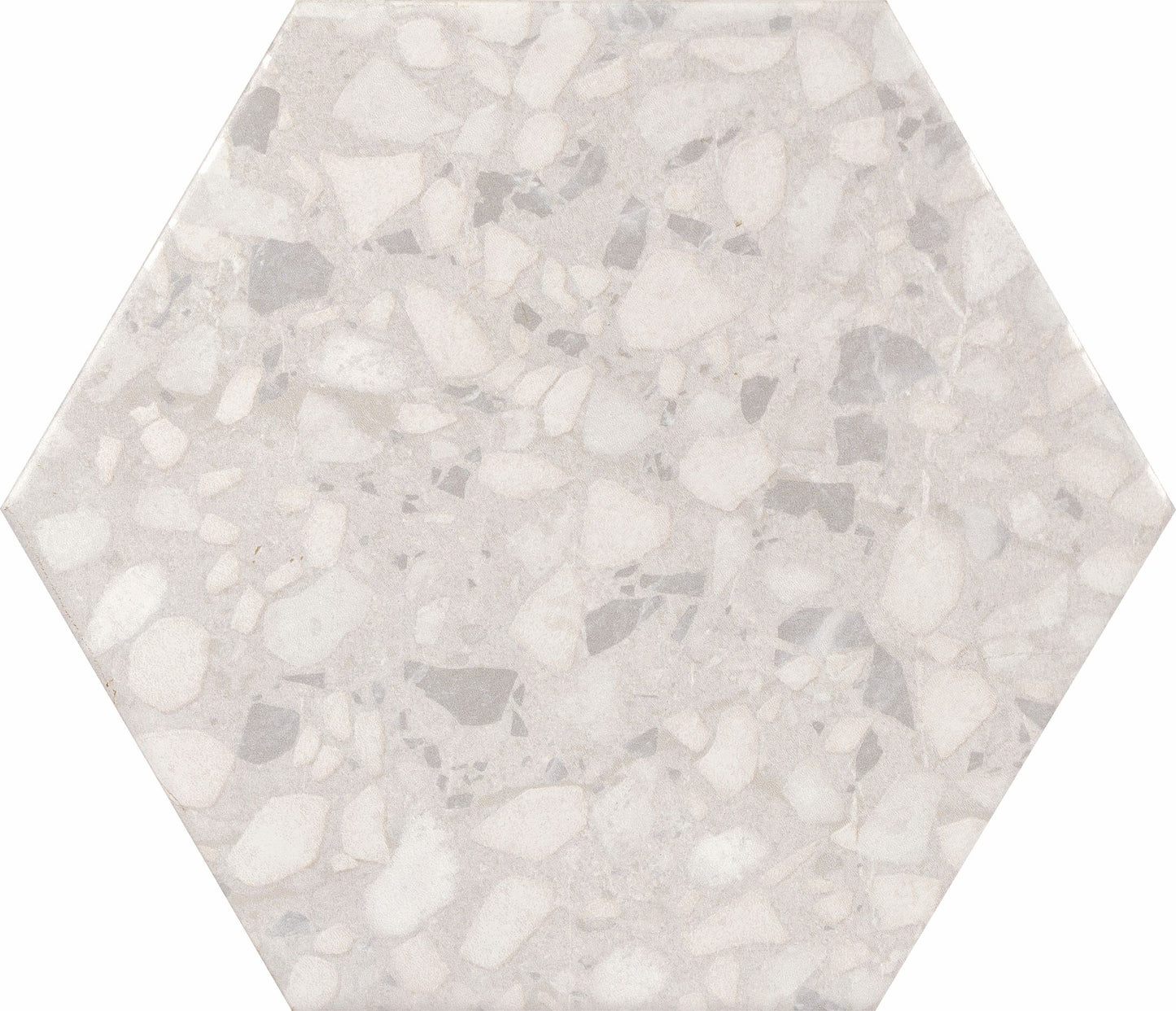 Terazzo Mineral 9.05x10.63" Hexagon Porcelain Tile | 5 Colors