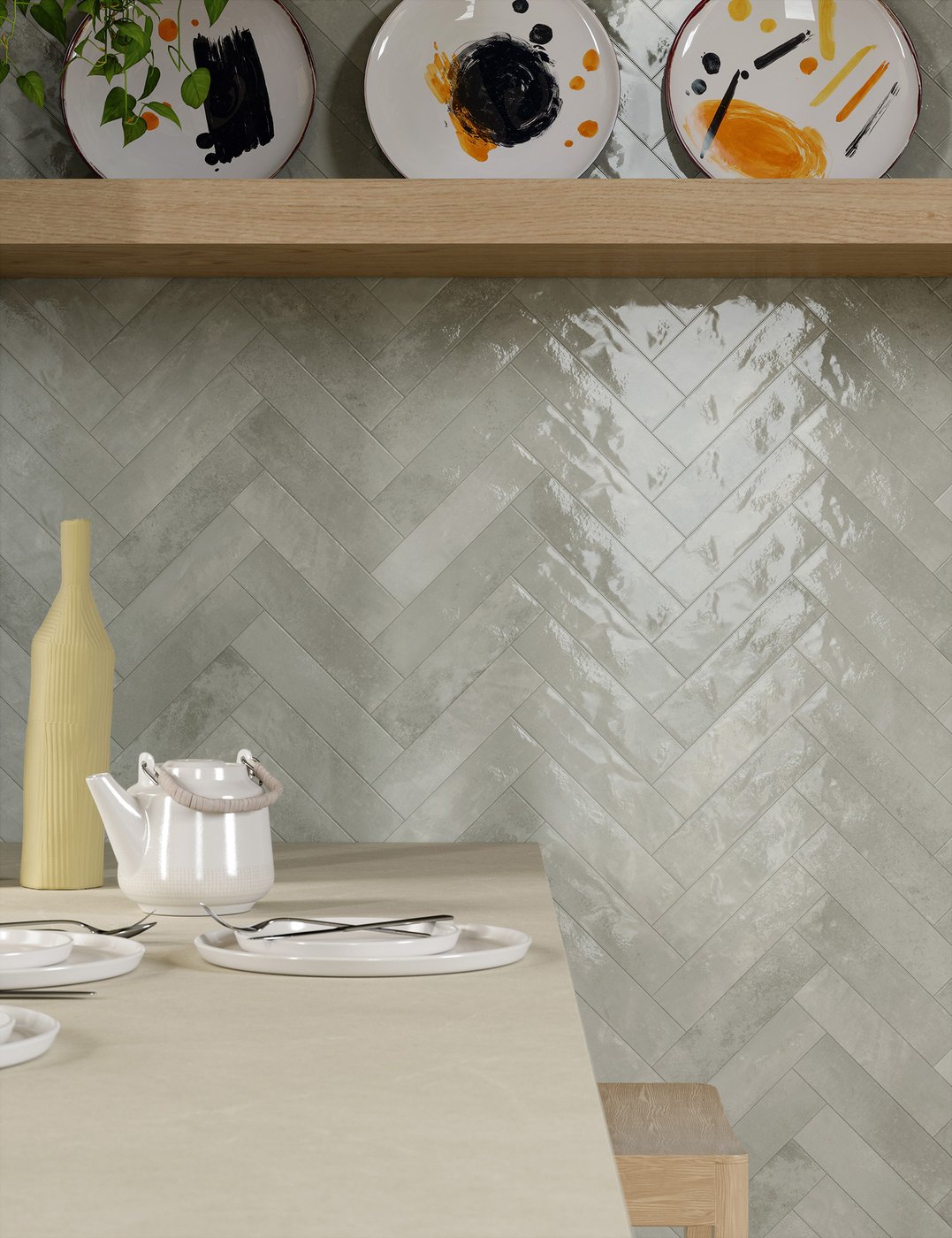 Lucent Glossy Porcelain Tile Subway Style 2.5x9.5" | 8 Colors - Tilevanity.com