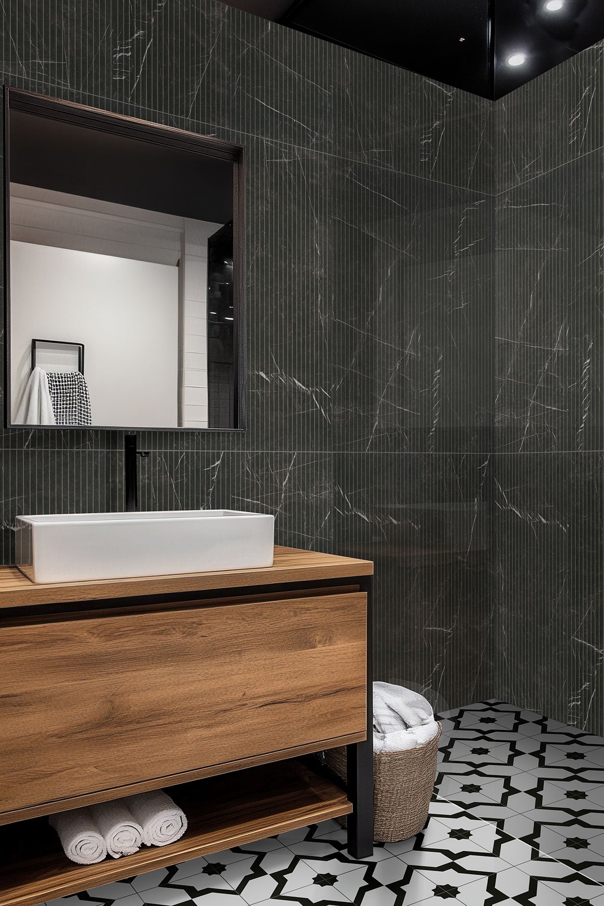 Avenue Heritage Star Encaustic Porcelain Tile 8x8" - Tilevanity.com