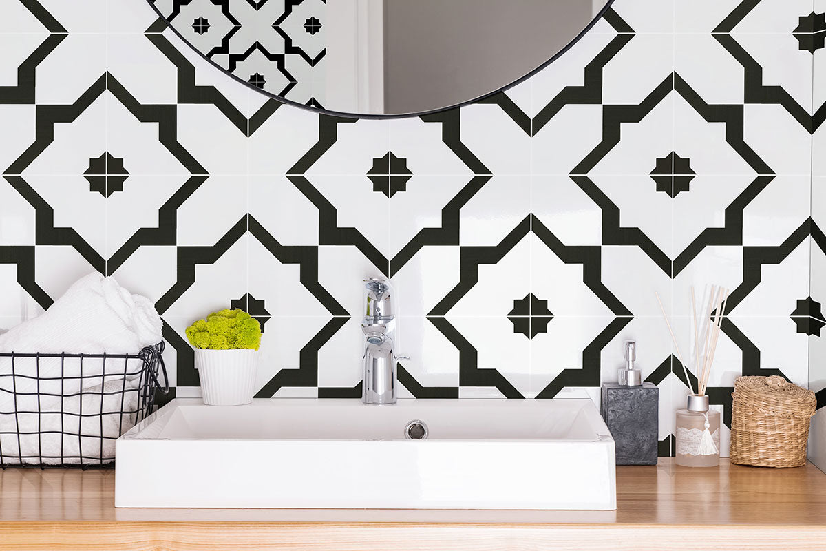 Avenue Heritage Star Encaustic Porcelain Tile 8x8" - Tilevanity.com