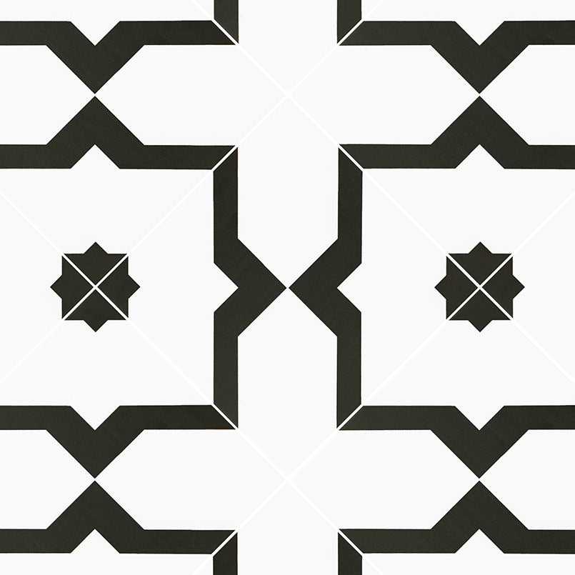 Avenue Heritage Star Encaustic Porcelain Tile 8x8" - Tilevanity.com