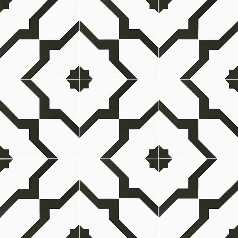 Avenue Heritage Star Encaustic Porcelain Tile 8x8" - Tilevanity.com