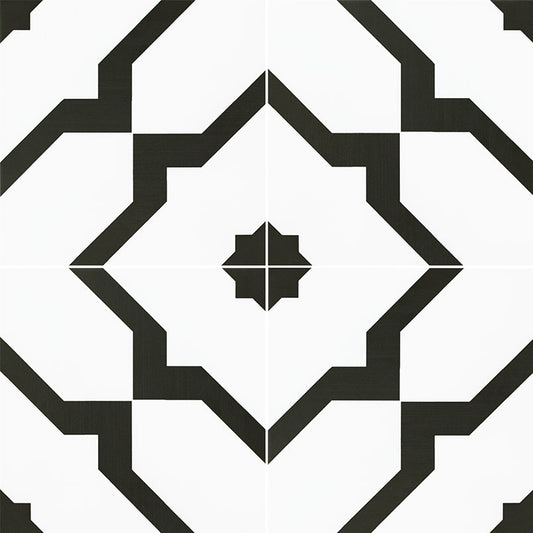 Avenue Heritage Star Encaustic Porcelain Tile 8x8" - Tilevanity.com
