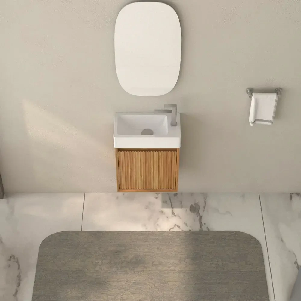 Heather 16" Wall Mounted Bathroom Vanity with Resin Basin