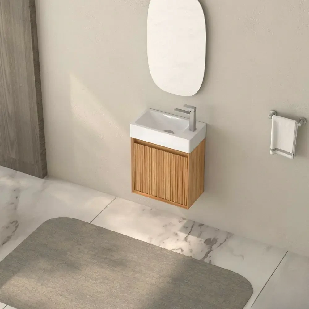 Heather 16" Wall Mounted Bathroom Vanity with Resin Basin