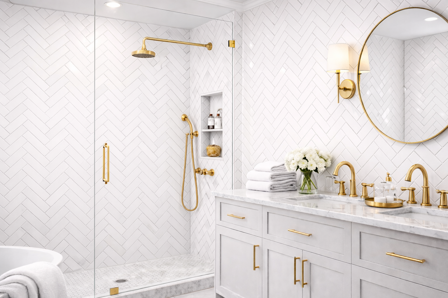 Herringbone Classic Mosaic Tile | 3 Colors - Tilevanity.com