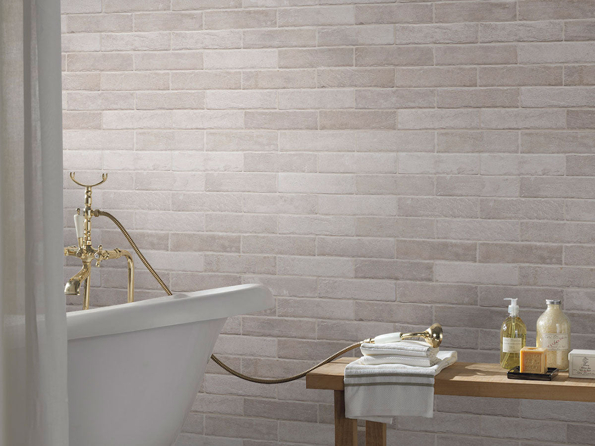 Antica Fornace Ivory Porcelain Brick Look Tile 2x10" - Tilevanity.com