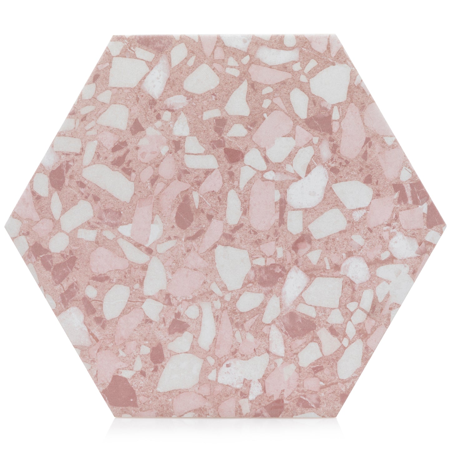 Terazzo Mineral 9.05x10.63" Hexagon Porcelain Tile | 5 Colors