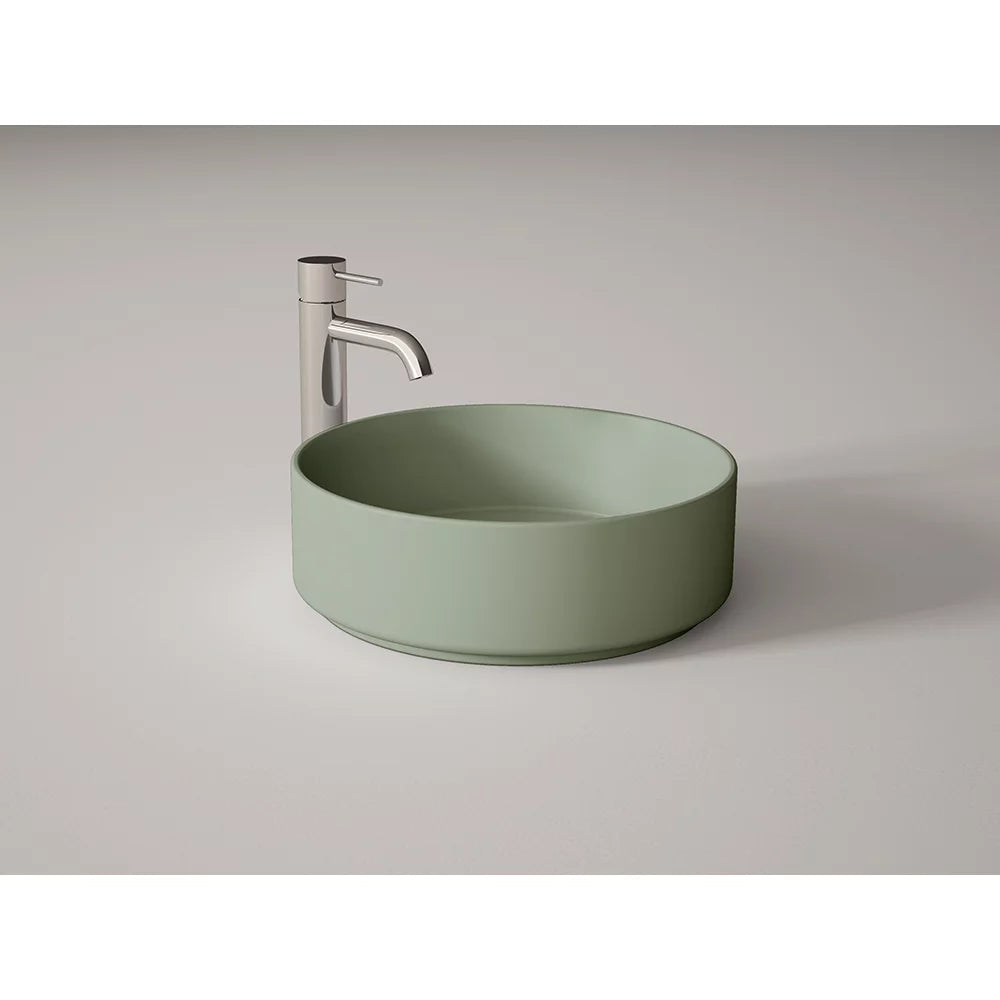 Nova Green Circular 14.5" Ceramic Vessel Sink - Tilevanity.com