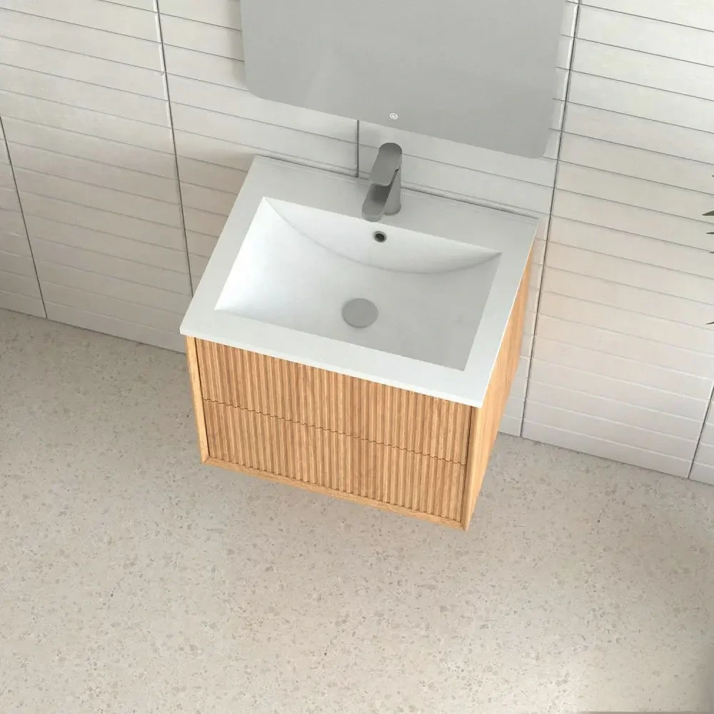 Margaret 24" Floating Bathroom Vanity with White Resin Integrated Basin - Tilevanity.com