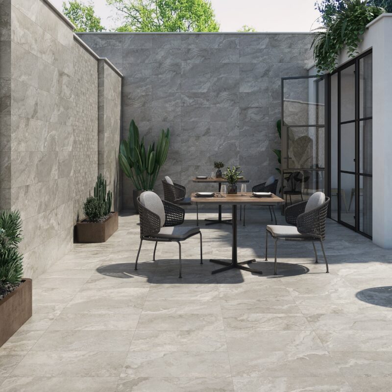 Milano Porcelain Tile (White,Made in USA) (Gray, Made in Spain) - Tilevanity.com