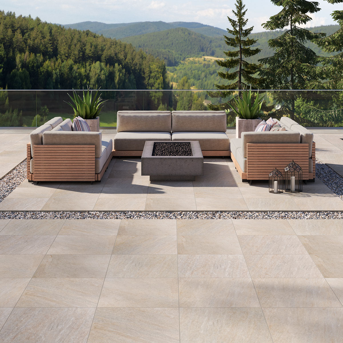Estate Quartz Beige 2cm Porcelain Paver 24x24"