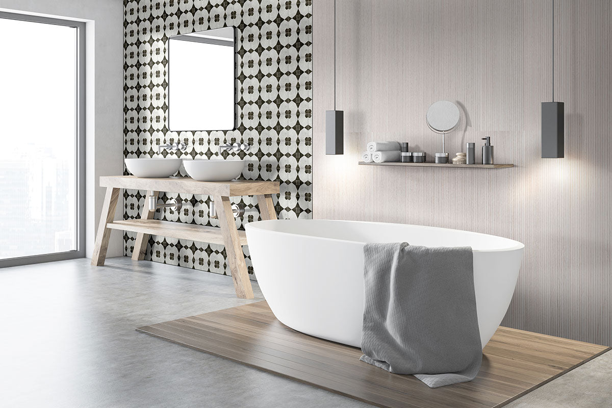 Avenue Geo Medallion Encaustic Porcelain Tile 8x8" - Tilevanity.com