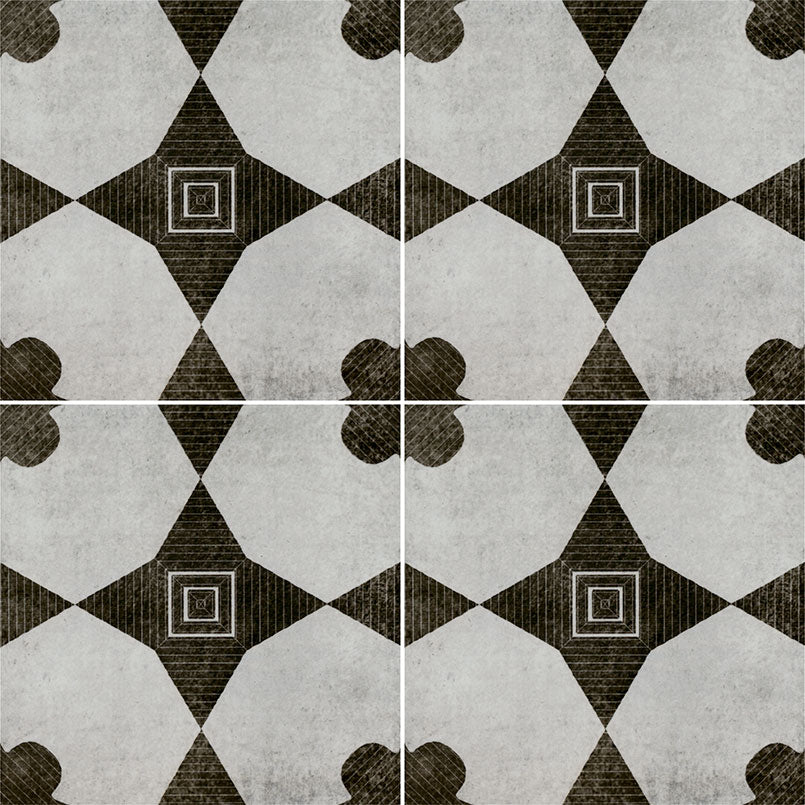 Avenue Geo Medallion Encaustic Porcelain Tile 8x8" - Tilevanity.com
