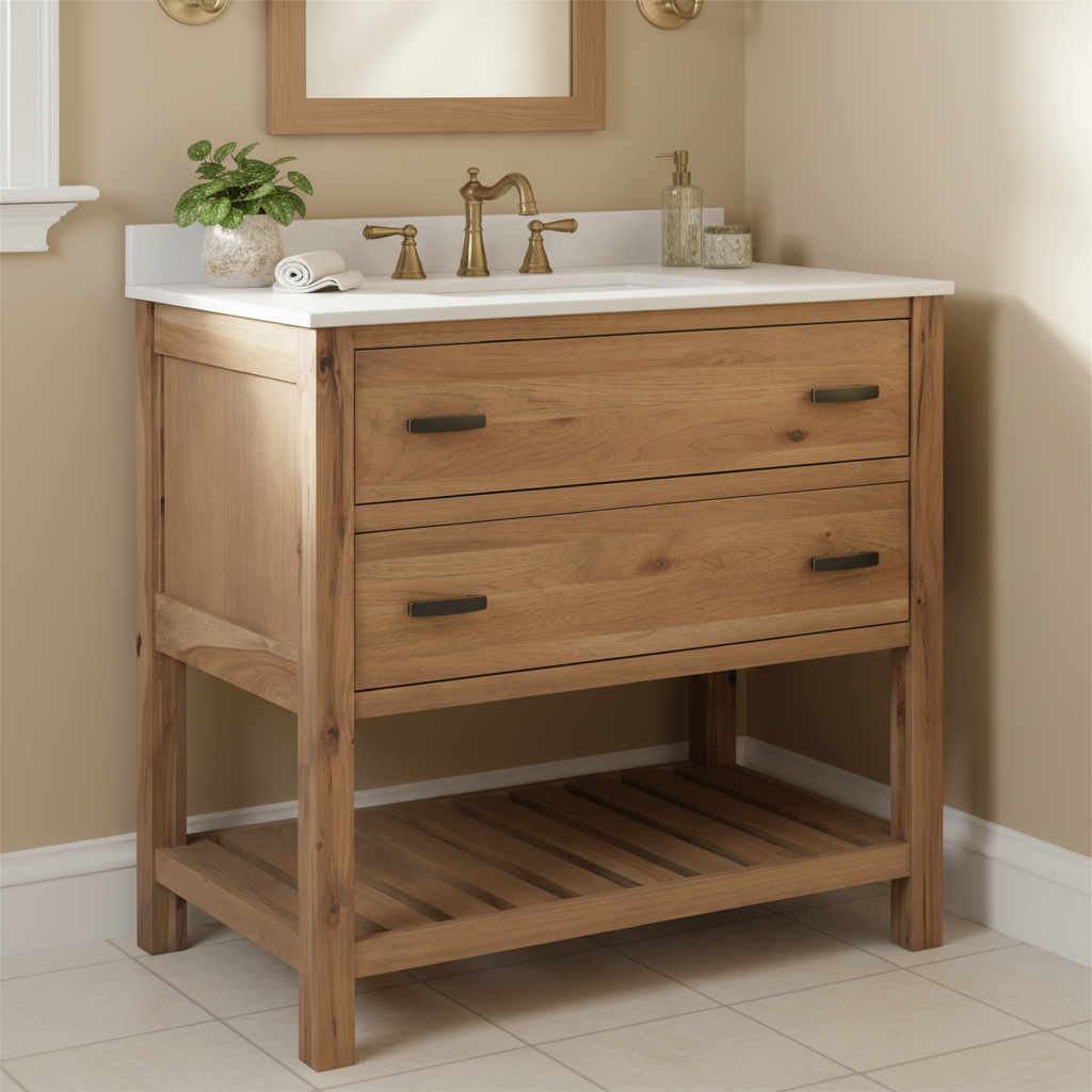 Belmont 24" /30"/ 36"W Amish Made Bathroom Cabinet (Base Only)