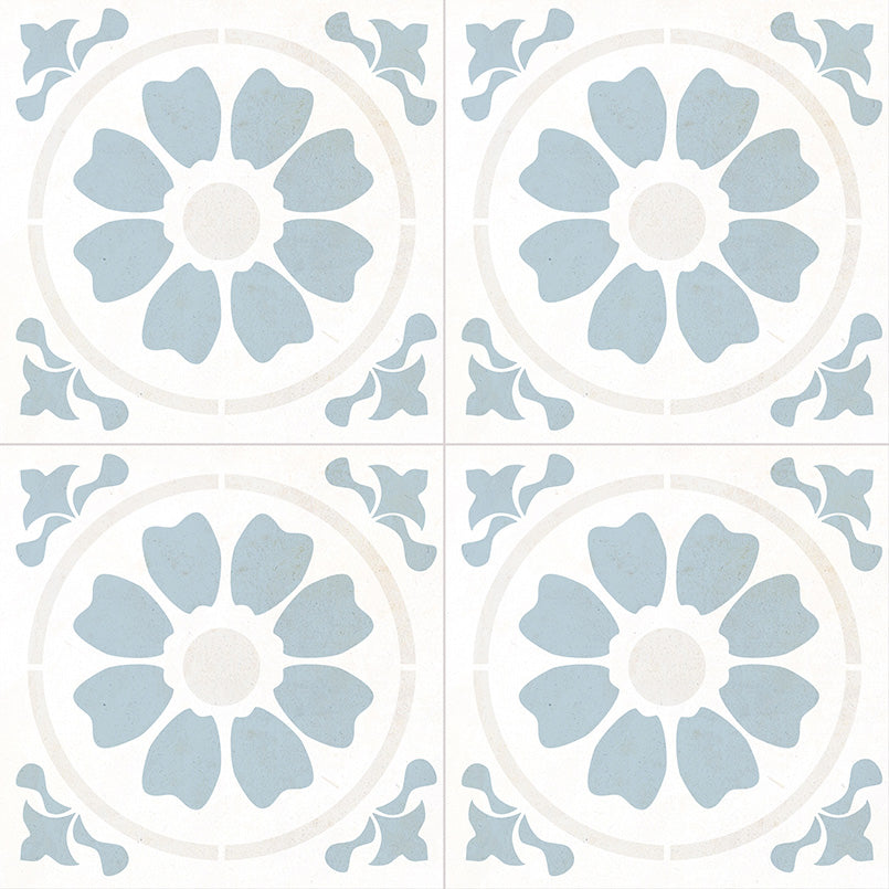 Valencia Rosette Porcelain Tile 8x8" - Tilevanity.com