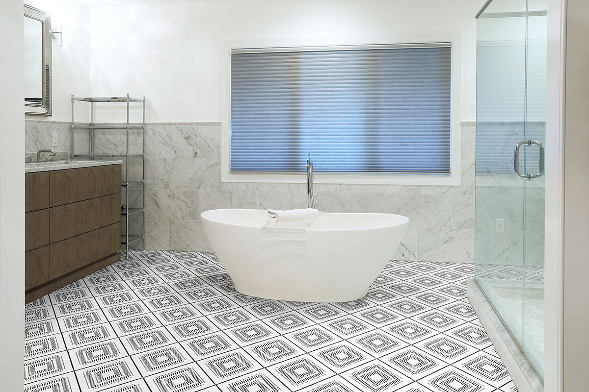 Avenue Textured Diamond Encaustic Porcelain Tile 8x8" - Tilevanity.com
