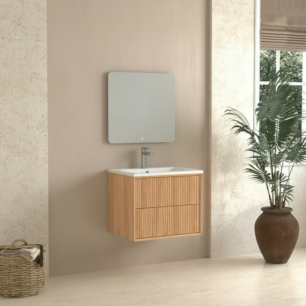 Margaret 24" Floating Bathroom Vanity with White Resin Integrated Basin - Tilevanity.com