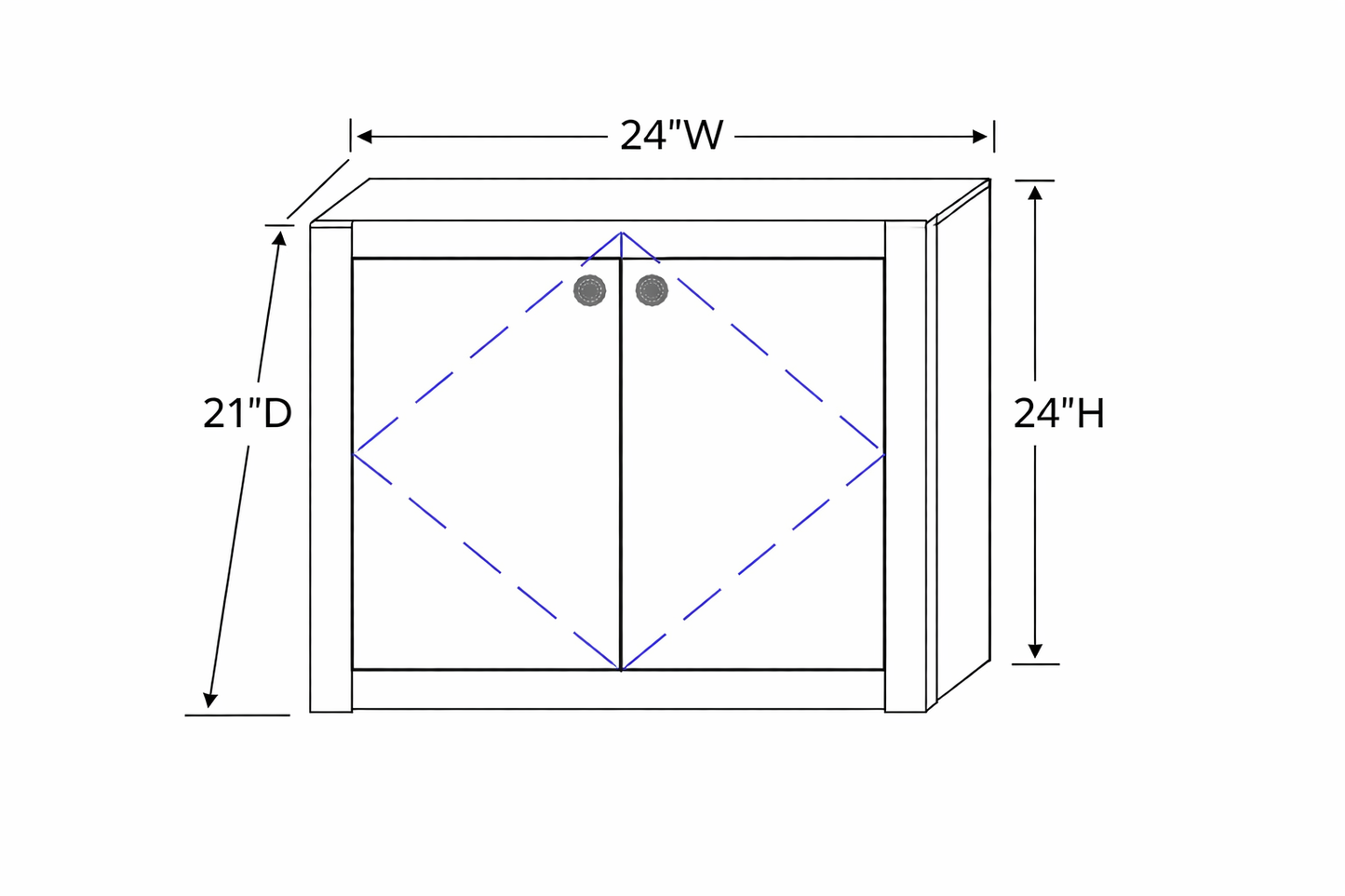 Woodbury 24"/30"/36"W Amish Made Floating Bathroom Vanity (base only)