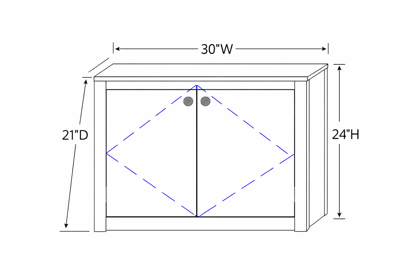 Woodbury 24"/30"/36"W Amish Made Floating Bathroom Vanity (base only)