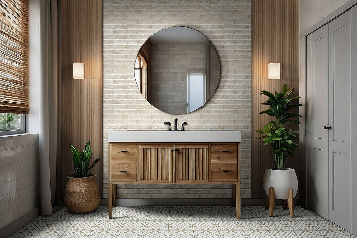 Avenue Geo Lattice Encaustic Porcelain Tile 8x8" - Tilevanity.com